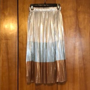 Zara metallic Pleated skirt